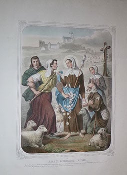 Item #16-5551 Sainte Germaine Cousin. First edition of the lithograph. L. Turgis, Publisher