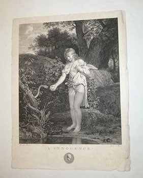 Item #16-5599 L'innocence. First edition of the engraving. Charles Clément Bervic,...
