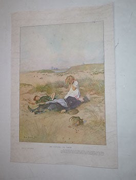 Item #16-5607 Les victimes du Taube. First edition of the poster. Alexis Louis de Broca, 1868 -1948