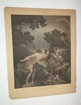 Item #16-5617 La Fontaine d'Amour after Fragonard. First edition of the engraving. Jean...