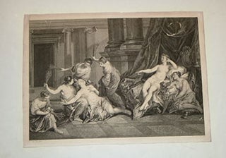 Item #16-5619 Semi-nude Women in a boudoir, one fainting First edition of the engraving....