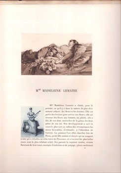 Item #16-5661 Mme. Madeleine Lemaire. First edition. Louis de Bousses de Fourcaud, author,...