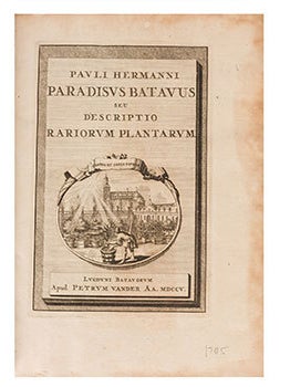 Item #16-5688 Pauli Hermanni ... Paradisus batavus, innumeris exoticis curiosis herbis, &...
