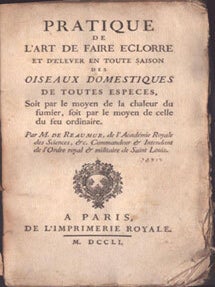 Item #16-5738 Pratique de l'art de faire éclorre et d'élever en toute saison des oiseaux...