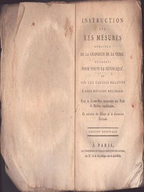 Item #16-5739 Instruction abrégée sur les mesures déduites de la grandeur de la Terre,...