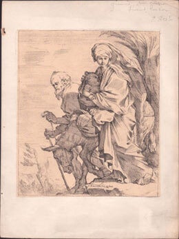 Item #16-5744 The Holy Family. Later impression of the etching. Montpellier French, Paris