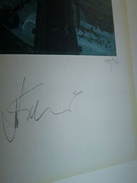 Harbourtown by Moonlight, (Hilton Head Island). Signed.