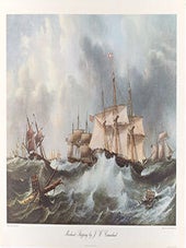 Item #16-6223 Merchant Shipping by J.W. Carmichael. Limited edition print. John Wilson...