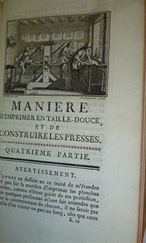 De la manière de graver à l'eau forte et au burin, et de la gravure en manière noire avec la façon de construire les presses modernes & d'imprimer en taille-douce (Nouvelle édition, augmentée de l'impression qui imite les tableaux, de la gravûre en maniere de crayon, & de celle qui imite le lavis. Enrichie de vignettes & de vingt-une planches en taille douce. Original edition.