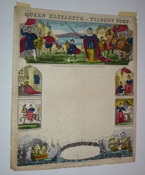 Item #16-6269 Queen Elizabeth at Tilbury Fort. First edition of the broadside. W. Belch,...