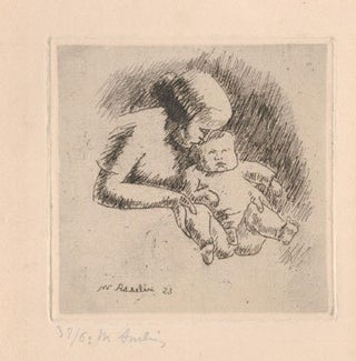 Item #16-6336 Mother and Child. First edition of the etching. Signed. Maurice Asselin, Jacques...