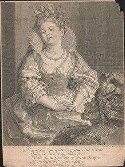 Item #16-6378 J'écouterais peut être un jeune adorateur. . First edition of the engraving....