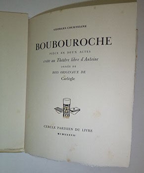 Item #16-6387 Boubouroche : pièce en deux actes, créée au Théâtre libre d'Antoine [27 avril...