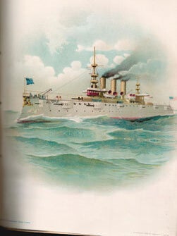Item #16-6400 Eight Watercolor Views: United States Battleships and Cruisers" (Portfolio No. 1)....