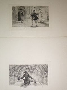 Item #16-6422 A Collection of narrative Renaissance themed engravings by Louis Ruet after...