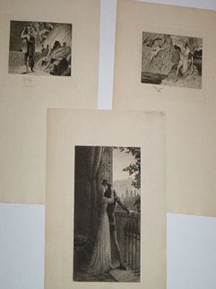 Item #16-6426 A collection of Symbolist engravings after Jacques Clement Wagrez . First edition...