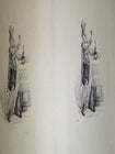Item #16-6429 Two engravings after Maurice Leloir of a 17th Century man toasting with a carafe...