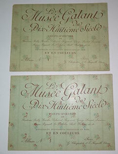 Item #16-6442 Le mus&eacute;e galant du dix-huiti&egrave;me si&egrave;cle : chefs-d'oeuvre de Baudouin, Boilly, Boucher, Debucort, Fragonard, Greuze, Lancret, Lavreinee, Moreau, R&egrave;gnault, les St. Aubin, Shall, Watteau [...] : facsimil&eacute;s d'estampes originales en noir et en couleurs. Album nos. 1-10. First edition. Boilly Baudouin, artists, Watteau, Shall, les St. Aubin, R&egrave;gnault, Moreau, Lavreinee, Lancret, Greuze, Fragonard, Debucort, Boucher.