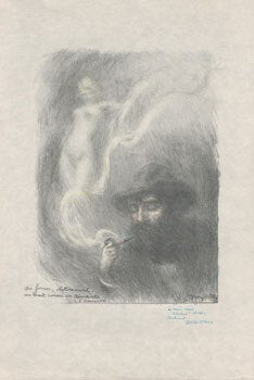Item #16-6454 "Vos formes obstinément m'attirent, comme un aimant .. E. Haraucourt ." First...