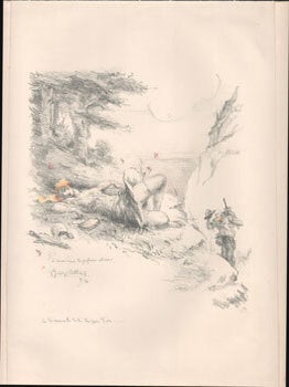 Item #16-6456 A vagabond viewing a sleeping woman "en déshabillé." La toison d'or. First...
