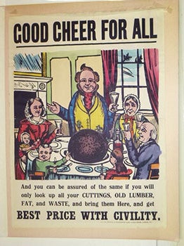 Item #16-6517 Good Cheer for All... look up all your cuttings, old lumber, fat, and waste, and...