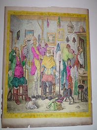 Item #16-6519 A Barbers Shop in Assize Time - from a Picture painted by H. W. Bunbury Esq. The...