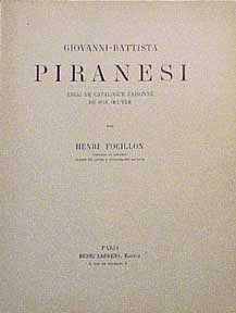 Item #162-X Giovanni-Battista Piranesi: Essai de catalogue raisonné de son œuvre. Henri Focillon