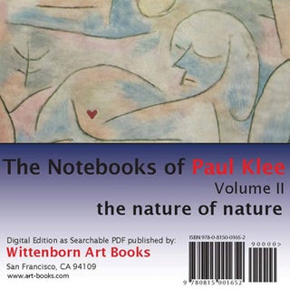 Item #165-7 Paul Klee Notebooks, Vol. 2: The Nature of Nature CD-ROM. Paul Klee
