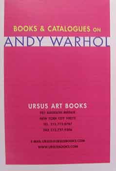 Item #17-0335 Books & Catalogues on Andy Warhol. Ursus Art Books