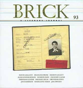 Item #17-0695 Brick 93. A Literary Journal. Nadia Szilvassy