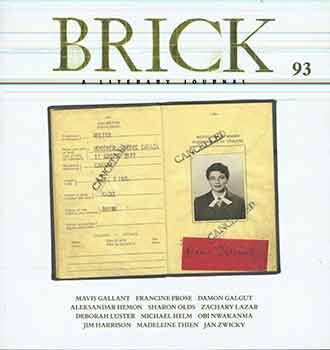 Item #17-0695 Brick 93. A Literary Journal. Nadia Szilvassy.