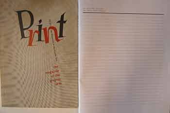 Item #17-0825 Print - The Magazine of the Graphic Arts, Volume VII, No. 5, November, 1952. Déjà-vu: Edition Pedagogique. PRINT Magazine, Patricia Marszal.
