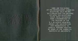 Item #17-1177 Visions of Man in Ten Aluminum Sculptures. Reynolds Metals Company