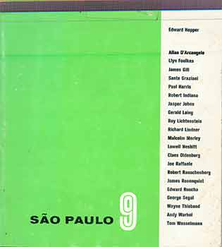 Item #17-1232 Sao Paulo 9 Edward Hopper and Environment U.S.A. 1957-1967. (Catalogs of the 2 parts of the U.S. exhibit shown at the 9th Biennial of the Museum of Modern Art of Sao Paulo, Sept. 22, 1968-Jan. 8, 1968.) (Signed by Peter Selz). William Chapin Seitz, Lloyd Goodrich, Edward Hopper.