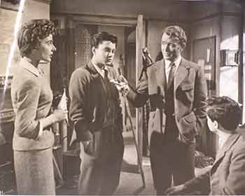 Item #17-1434 John Mills, Sean Barrett, Yvonne Mitchell, and Jeremy Spencer in “Escapade”, 1955. Eros Films.