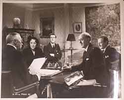 Item #17-1483 Fay Compton, George Cole, Alastair Sim, and Guy Middleton in “Laughter in Paradise”, 1951. Associated British Picture Corporation, ABPC.