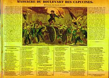 Item #17-1497 Massacre du Boulevart des Capucines 23 février, dix heures du soir. (Massacre on Boulevard of the Capucines 23 February, ten o'clock in the evening). 19th Century French Artist.