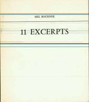 Item #17-1908 Mel Bochner: 11 Excerpts (1967-1970), 11 Extraits (1967-1970). Mel Bochner, Laurent...