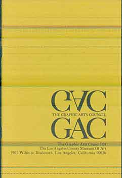 Item #17-2487 GAC: The Graphic Arts Council of the Los Angeles County Museum of Art Roster 1978...