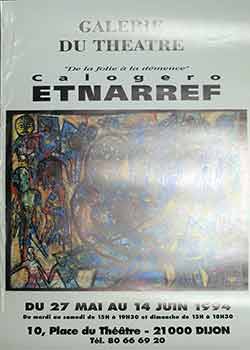 Item #17-2636 Calogero Etnarref : du 27 Mai au 14 Juin 1994 (Poster). Calogero Etnarref