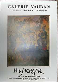 Item #17-2663 Hinsberger : 2 au 15 Novembre 1988. (Poster). Alexis Hinsberger