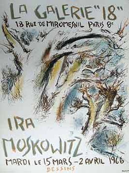 Ira Moskowitz Dessins : 15 Mars au 2 Avril 1966. (Poster. Ira Moskowitz.