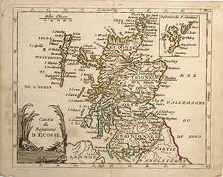 Item #17-3034 Carte du Royaume d’Ecosse : Map of Scotland. (B&W engraving with hand colored...