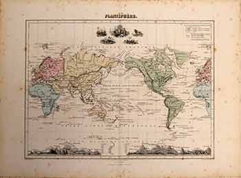 Item #17-3069 Planisphere. (Steelplate engraving). Edouard Desbuissons, Sengteller, A. T. Chartier, I. Dalmont, Artist, Engraver, Mapmaker, Lettering.
