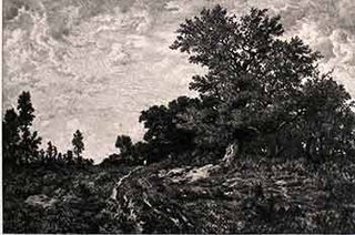 Item #17-3113 Edge of the Woods of Monts Girard. (First edition of the etching.). Th. Rousseau,...
