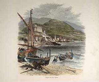 Item #17-3154 Taggia and San Stefano. (Color engraving). 19th Century Italian Artist