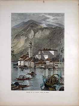 Item #17-3175 Island of St. Giulio, Lake of Orta. (Color engraving). 19th Century European Artist