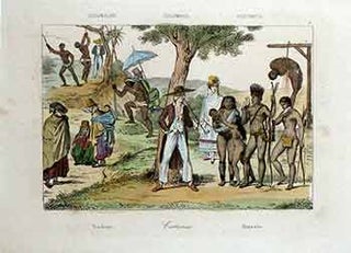 Item #17-3203 Colombie Costumes. (Hand colored engraving). 19th Century European Artist