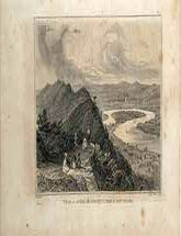 Item #17-3228 Vue de la Riviere de Connecticut, Prise du Mont Holyoke. (B&W engraving). Barlett, Leonce Lhuilier, Artist, Engraver.