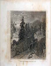 Item #17-3230 Vue du Chemin de Fer de Little Falls a Utica. (B&W engraving). Barlett, Leonce Lhuilier, Artist, Engraver.